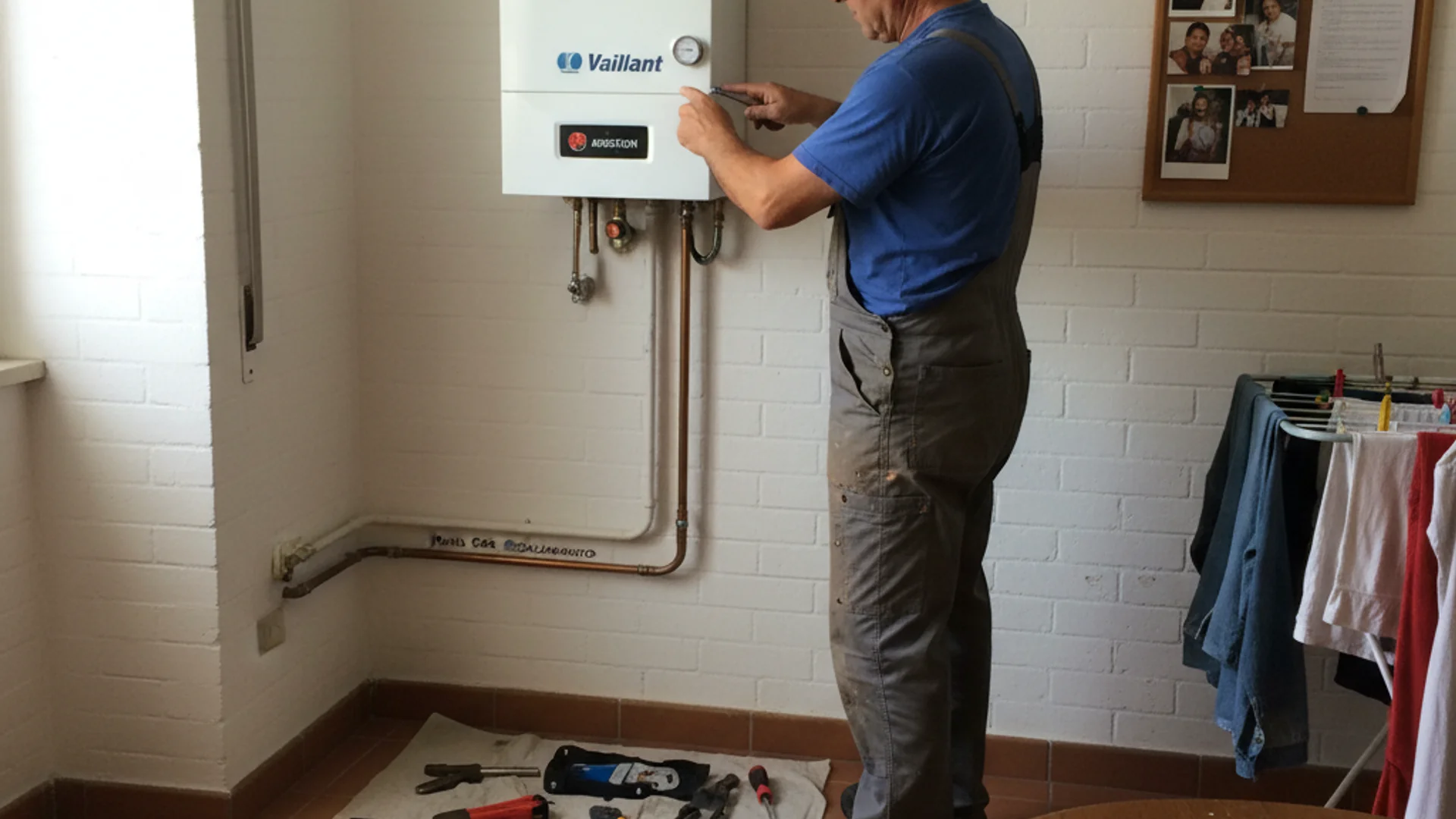 Idraulico professionista al lavoro a Pavia